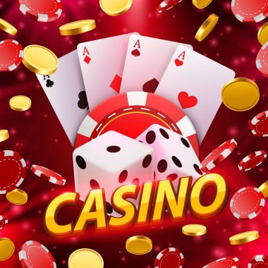 Casino dice tabela üzerinde arka plan afiş.