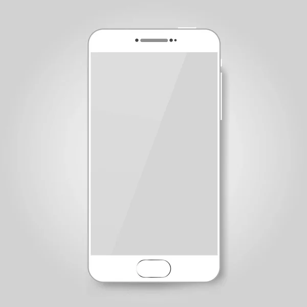 Witte mobiele smartphone mock up. Game-design, smartphone mobiele applicatie presentatie of portefeuille testmodellen. — Stockvector