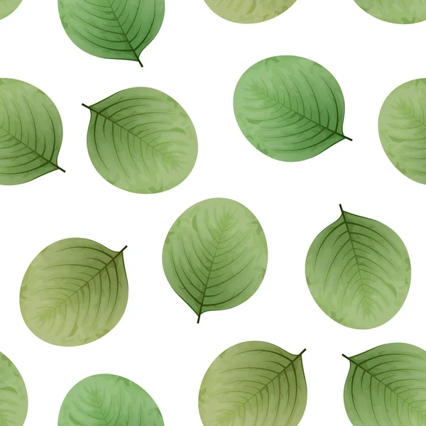 Patrón de hojas sin costura. Fondo ecológico . — Vector de stock