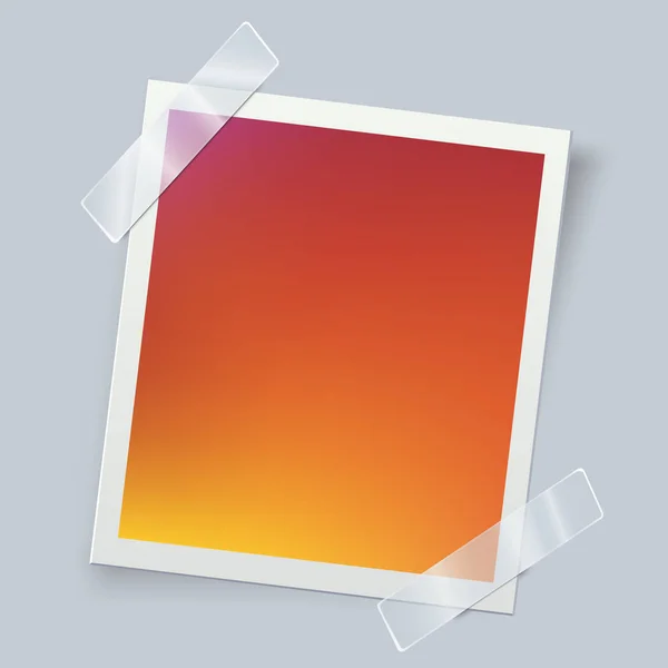 Moderní barevné Foto rámeček s lepící páskou. Sladké vzpomínky koncept. — Stockový vektor
