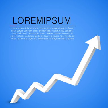 Beyaz arka plan üzerinde izole ok grafiği