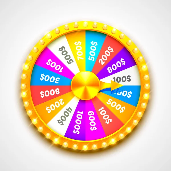 Colorful fortune wheel. transparent background. — Stock Vector