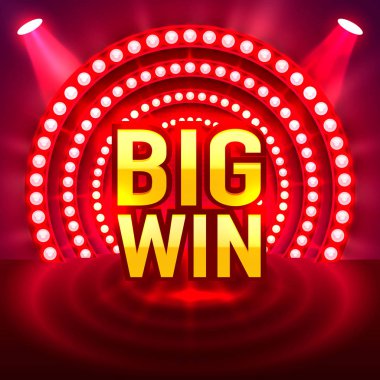 Büyük kazanmak casino tabela, oyun banner tasarımı.