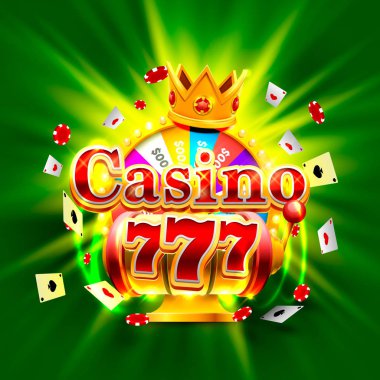Kral büyük kazanmak slots Casino 777 ve servet afiş.