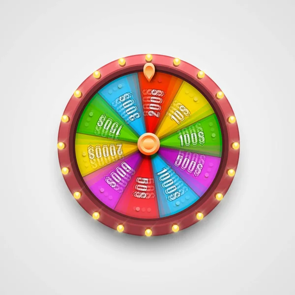Colorful fortune wheel. isolated background. — Stock Vector