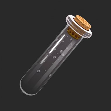 Boş şişe. Oyun simgesine sihirli iksiri. Arabirim rpg veya match3 için oyun. Küçük değişken. Boş veya kullanılmış.