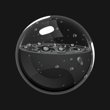 Küre ölüm. Sihirli küre oyun simgesi. Arabirim rpg veya match3 için oyun. Ölüm ya da iksir. Büyük değişken.