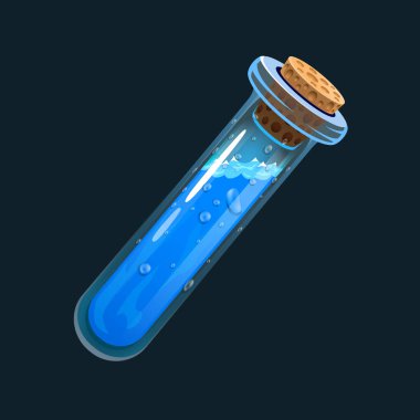 Şişe suyu. Oyun simgesine sihirli iksiri. Arabirim rpg veya match3 için oyun. Su ya da mana. Küçük varyant.