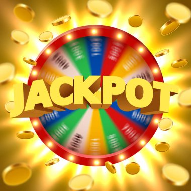 Altın sikke uçan ile gerçekçi 3d servet çıkrık. Şanslı rulet.