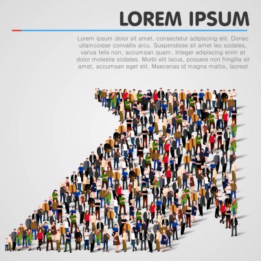 İnsanlar vektör ok sembolü kalabalık