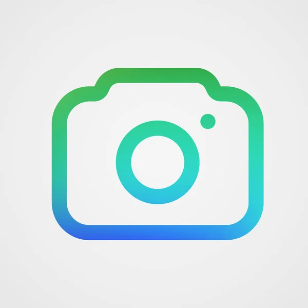 Moderne foto camera-pictogram. Geïsoleerde pictogram. — Stockvector