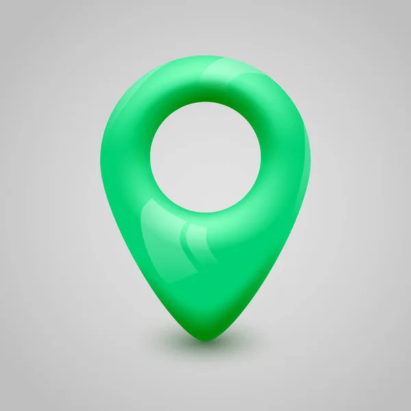 Zelená mapa pin ukazatel. moderní design. — Stockový vektor