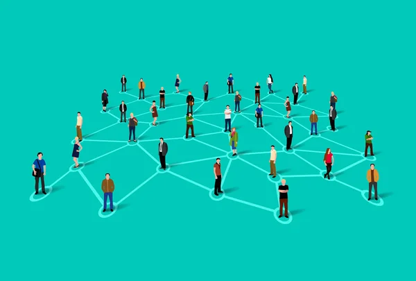 Connecter les gens. Concept de réseau social . — Image vectorielle