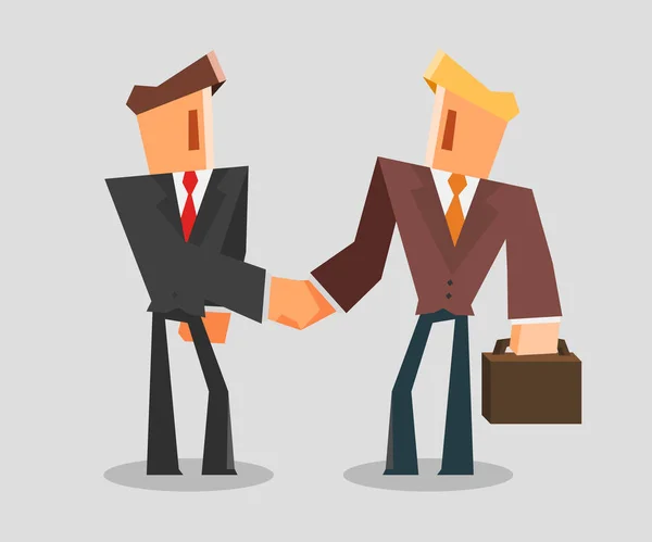 Empresarios dándose la mano. concepto de acuerdo exitoso . — Vector de stock