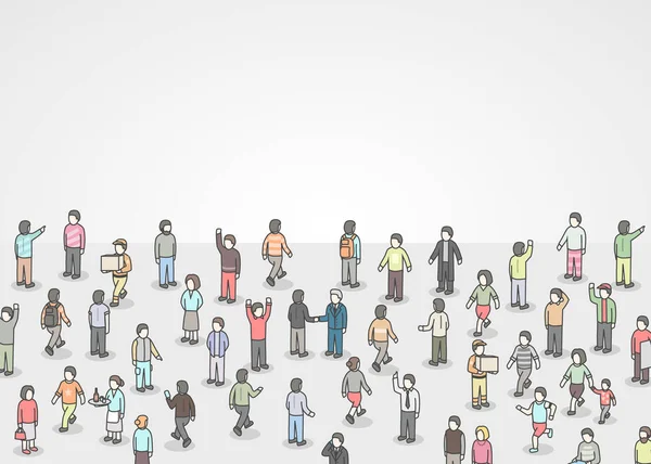 İzometrik insanların büyük grup.