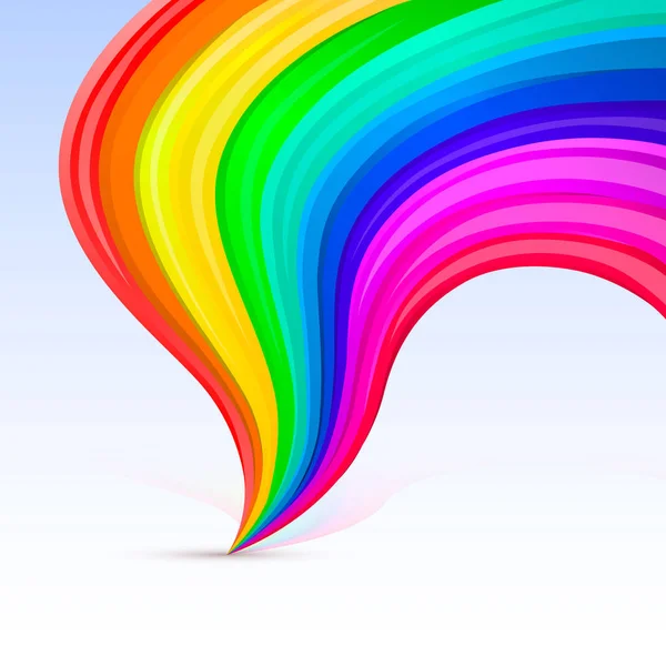 Rainbow tornádo na bílém pozadí. — Stockový vektor