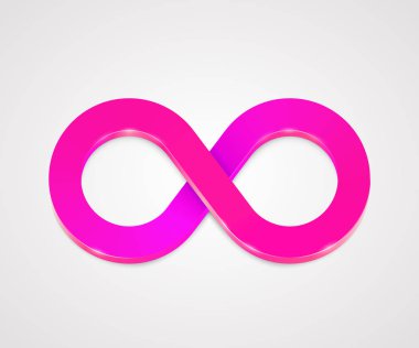 Soyut sonsuzluk altın işareti. Vektör