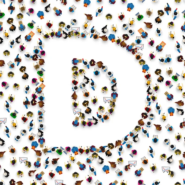 Bir grup içinde halkının İngilizce Alfabe harf D.