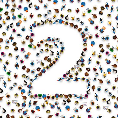 2 numaradaki geniş insan grubu..