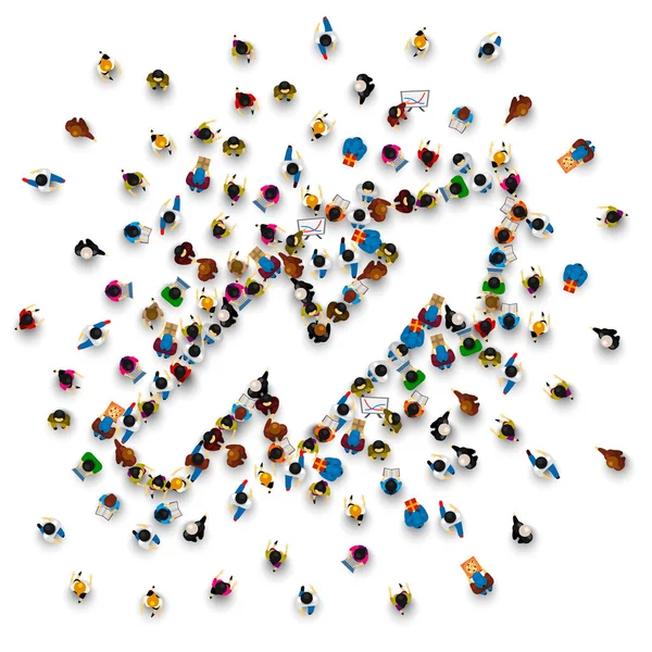 İnsanlar işareti ok kadar grup.