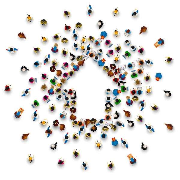 İnsanlar işareti ok kadar grup.