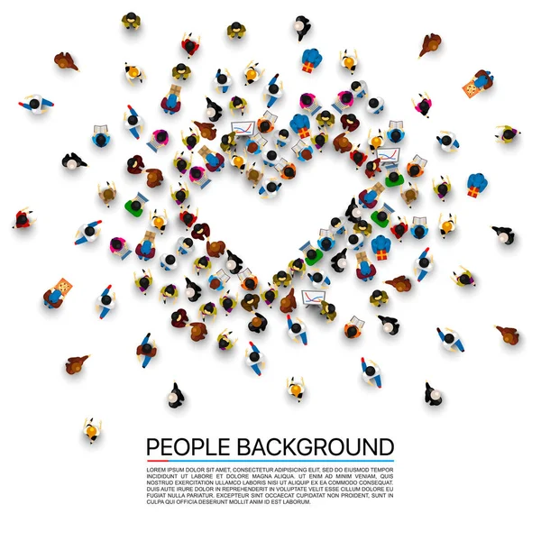 İnsanlar bir simge şeklinde öbek.