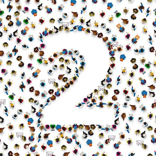 2 numaradaki geniş insan grubu..