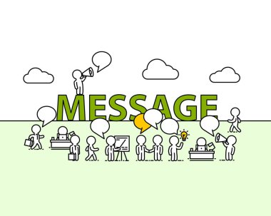 İleti metni çalışma office insanlarla.