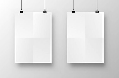 Beyaz arka plan üzerine kağıt poster A4.