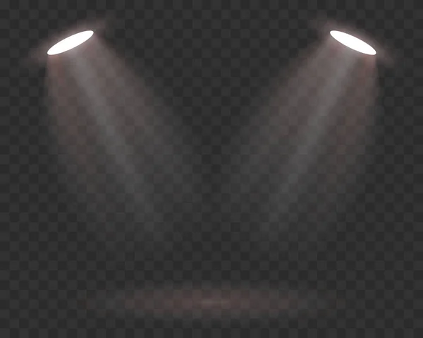 Spotlights effets de lumière de scène . — Image vectorielle