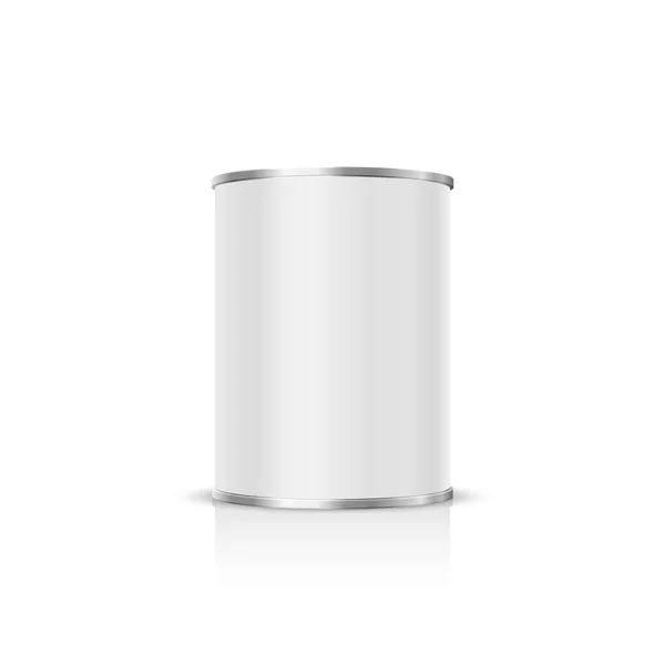 Metal can on a white background. — Stock Vector