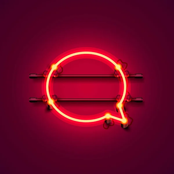 Neon symbol chatt färg röda staden skylt. — Stock vektor