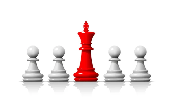 Leader nella partita a scacchi . — Vettoriale Stock
