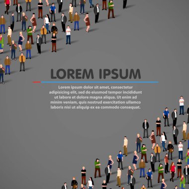 İnsanların koyu arka plan üzerinde büyük grup