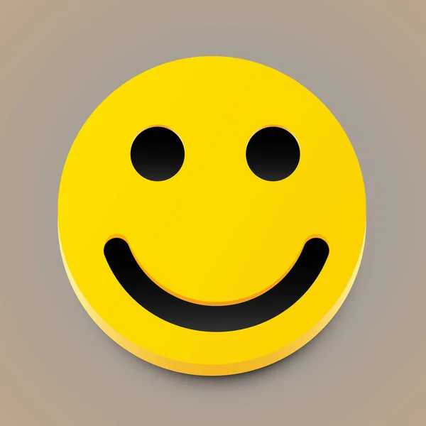 Modern, sárga nevetve boldog mosoly. Vektor — Stock Vector