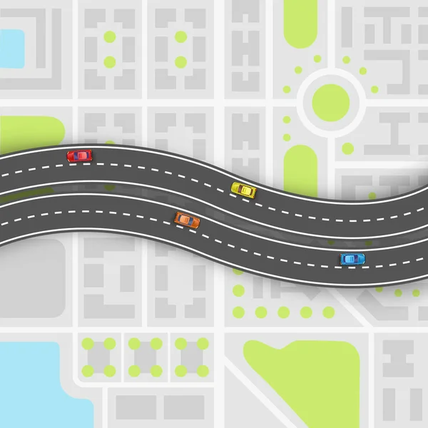 Road point informazioni arte mappa . — Vettoriale Stock