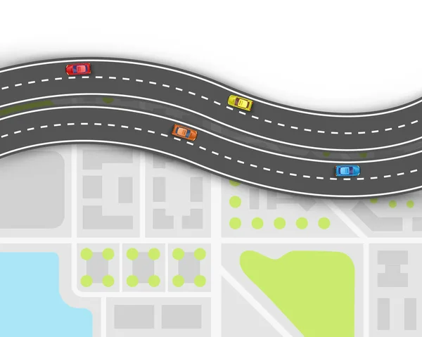 Mapa de información del punto de ruta . — Vector de stock