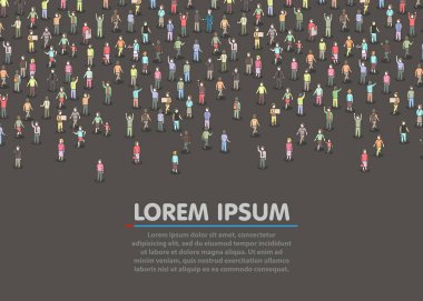 İzometrik insanların büyük grup.