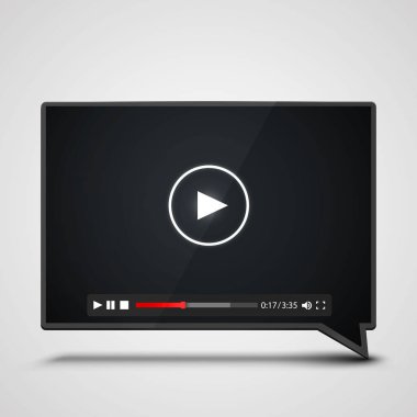 Oyuncu görüntülü sohbet çerçeve beyaz zemin üzerine.