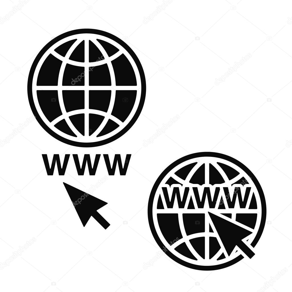 Web Icons set, Network sign, template.