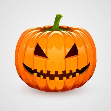 beyaz arkaplanda Cadılar Bayramı için balkabağı