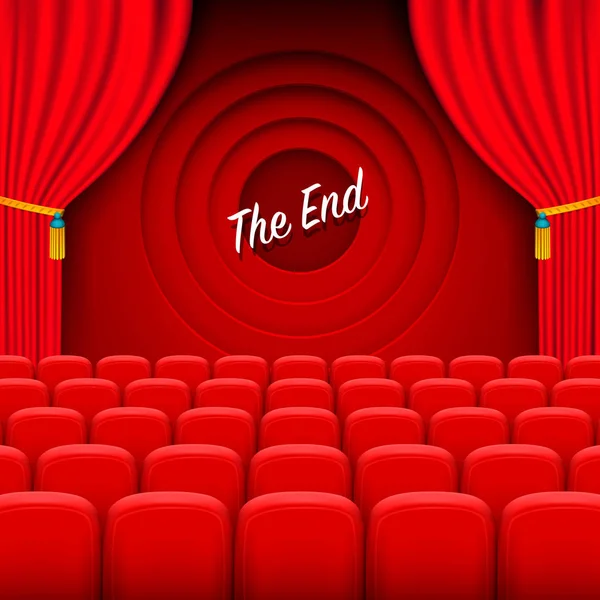 Scene cinema the end background. — Stock Vector