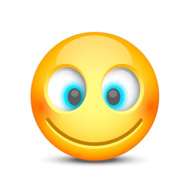 Gülümseyen yüz duygular, mutlu gözler.