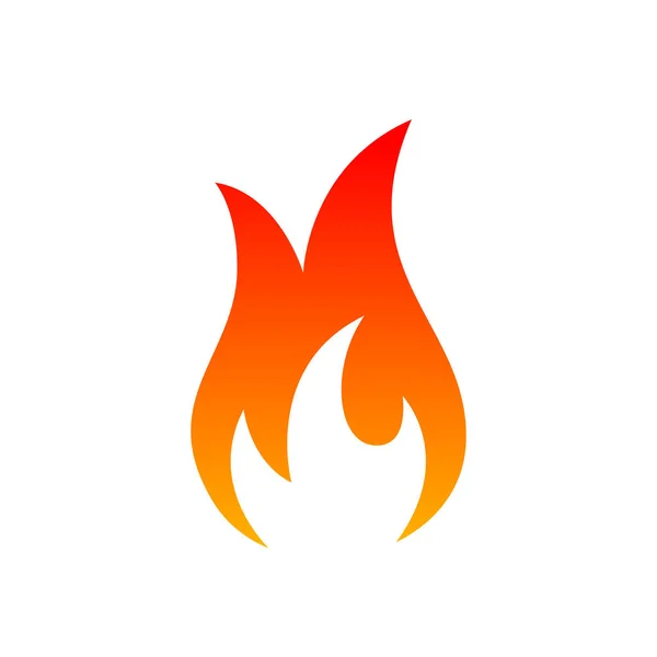 Tűz ikon jele a fehér háttér. — Stock Vector