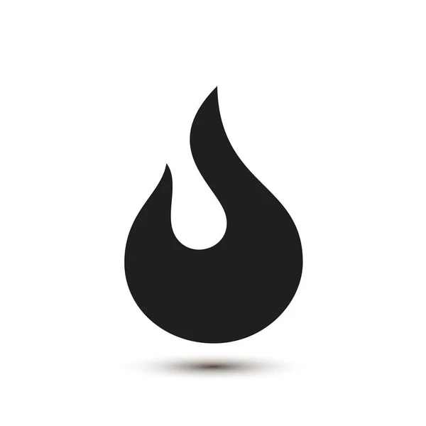 Tűz ikon jele a fehér háttér. — Stock Vector