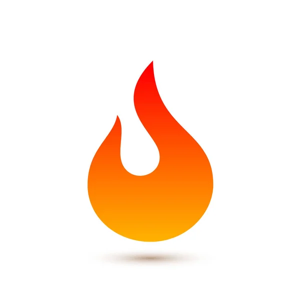 Signo de icono de fuego en el fondo blanco . — Vector de stock