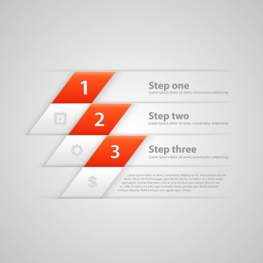 modern iş adım origami stil seçenekleri afiş