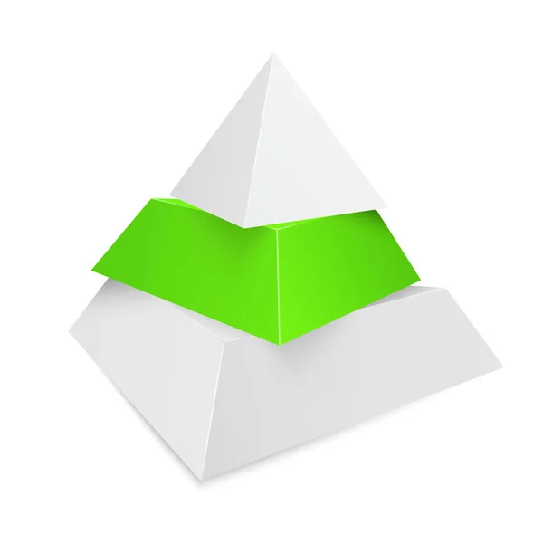 Piramide pictogram voor zakelijke concept achtergrond. — Stockvector