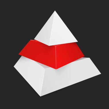 Piramit simgesi iş kavramı arka planı için.