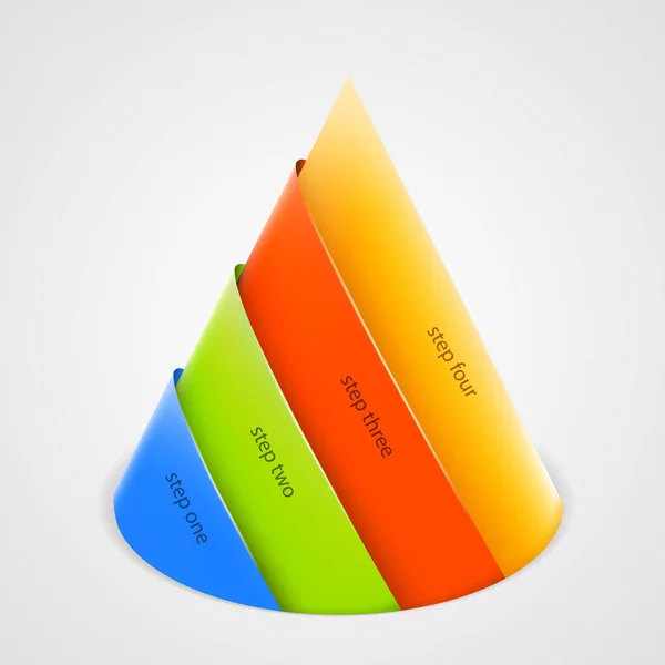 Infographie pyramidale vectorielle. Modèle de conception . — Image vectorielle